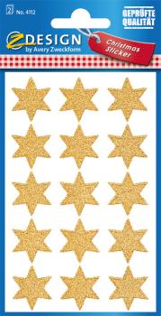 Weihnachts Sterne Glimmer gold